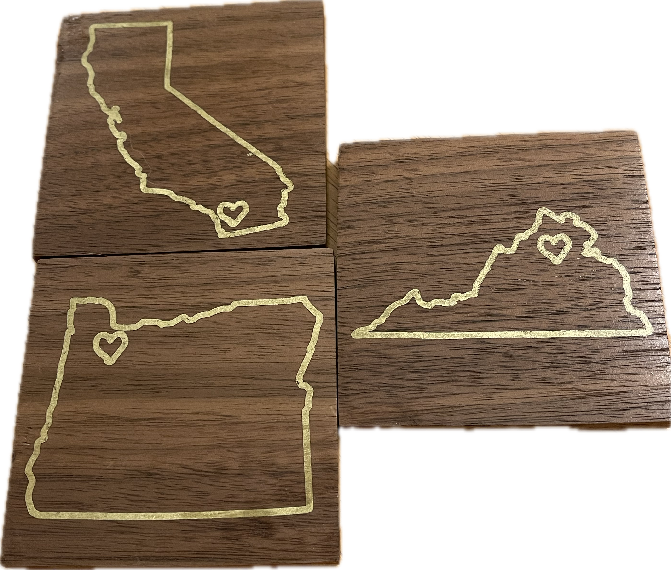 Coasters with Color Filled States